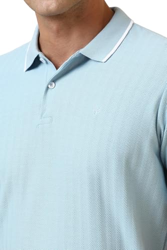 Allen Solly Men Polycotton Regular Fit Herringbone Polo - Image 5