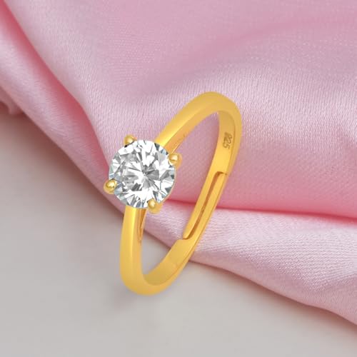 ZAVYA 925 Sterling Silver Gold Plated Ring | Gifts For Women And Girls | With Certificate of Authent - Authentic ZAVYA Accessories | UrbanThreads - Image 5