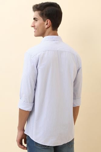 Allen Solly Men Cotton Striped Regular Fit Shirt - Image 4