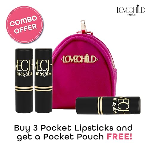 LoveChild Masaba Pocket Mini Lipsticks Set of 3 Hydrating Mat - Image 4