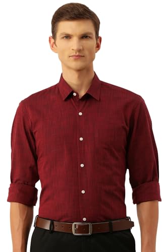 Peter England Men's Slim Fit Full Sleeve Formal Shirt - Image 5