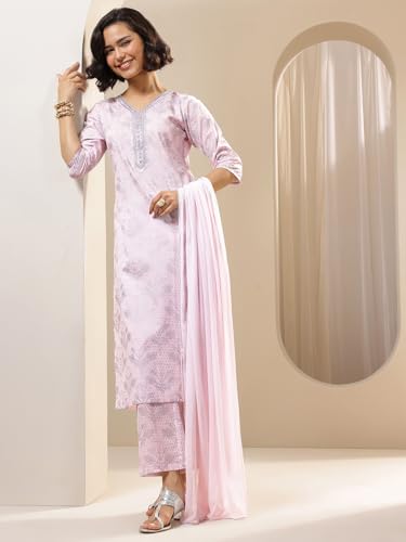 Libas Womens Printed Viscose Straight Kurta With Palazzos and Dupatta - Authentic Libas Clothing | UrbanThreads - Image 3