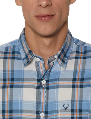 Allen Solly Men Cotton Blend Regular Fit Big Checks Shirt - Image 4