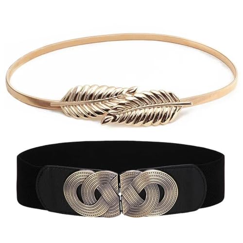 Shining Diva 2pcs Combo Waist Belts for Women and Girls - Image 2