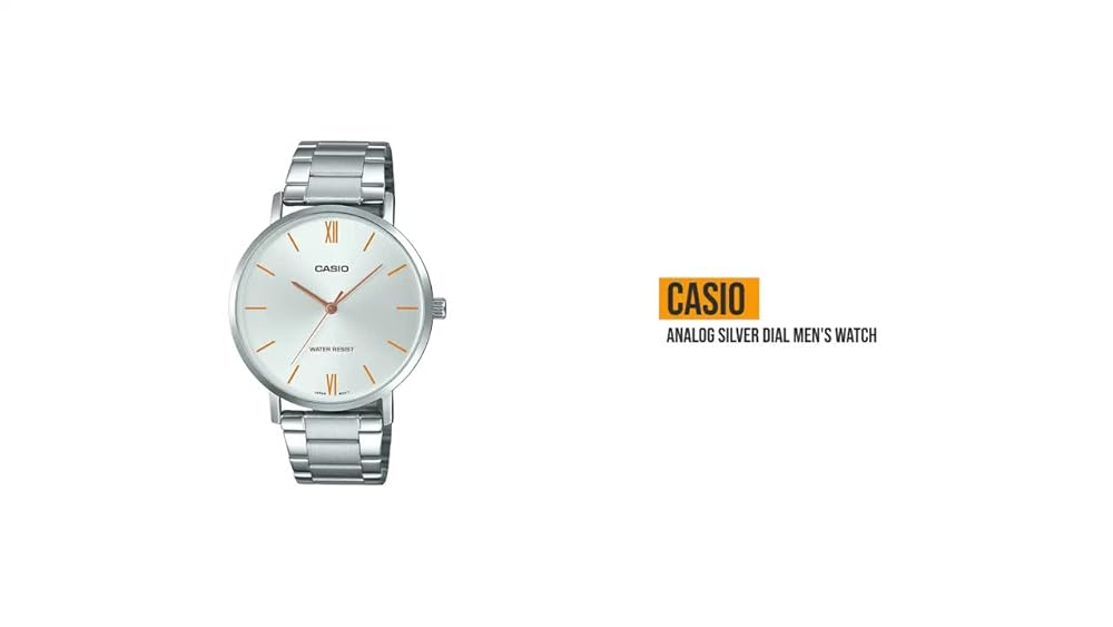 Casio Silver Minimalist Watch - Image 3