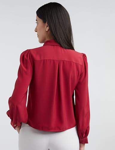 Allen Solly Women's Polyester Solid Regular Fit Blouse - Image 4