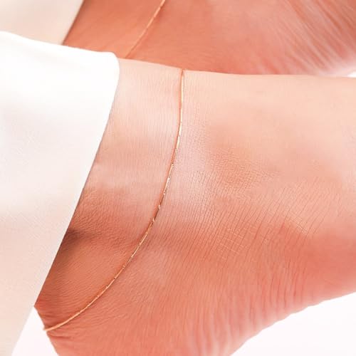 ZAVYA 925 Sterling Silver Rose Gold Anklet for Women - Image 4