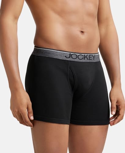 Jockey 8009 Men's Cotton Rib Boxer Brief Pack of 3 - Image 5