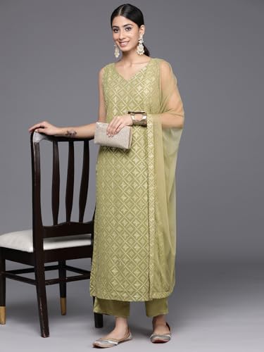 Embroidered Georgette Kurta Set | Libas - Urban Threads - Image 5