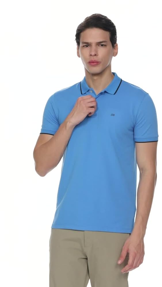 Peter England Men's Snug Fit Solid Polo T-Shirt - Image 3