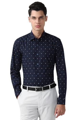 Peter England Men's Formal Shirt Classic Dot Print 100% Cotton - Image 2