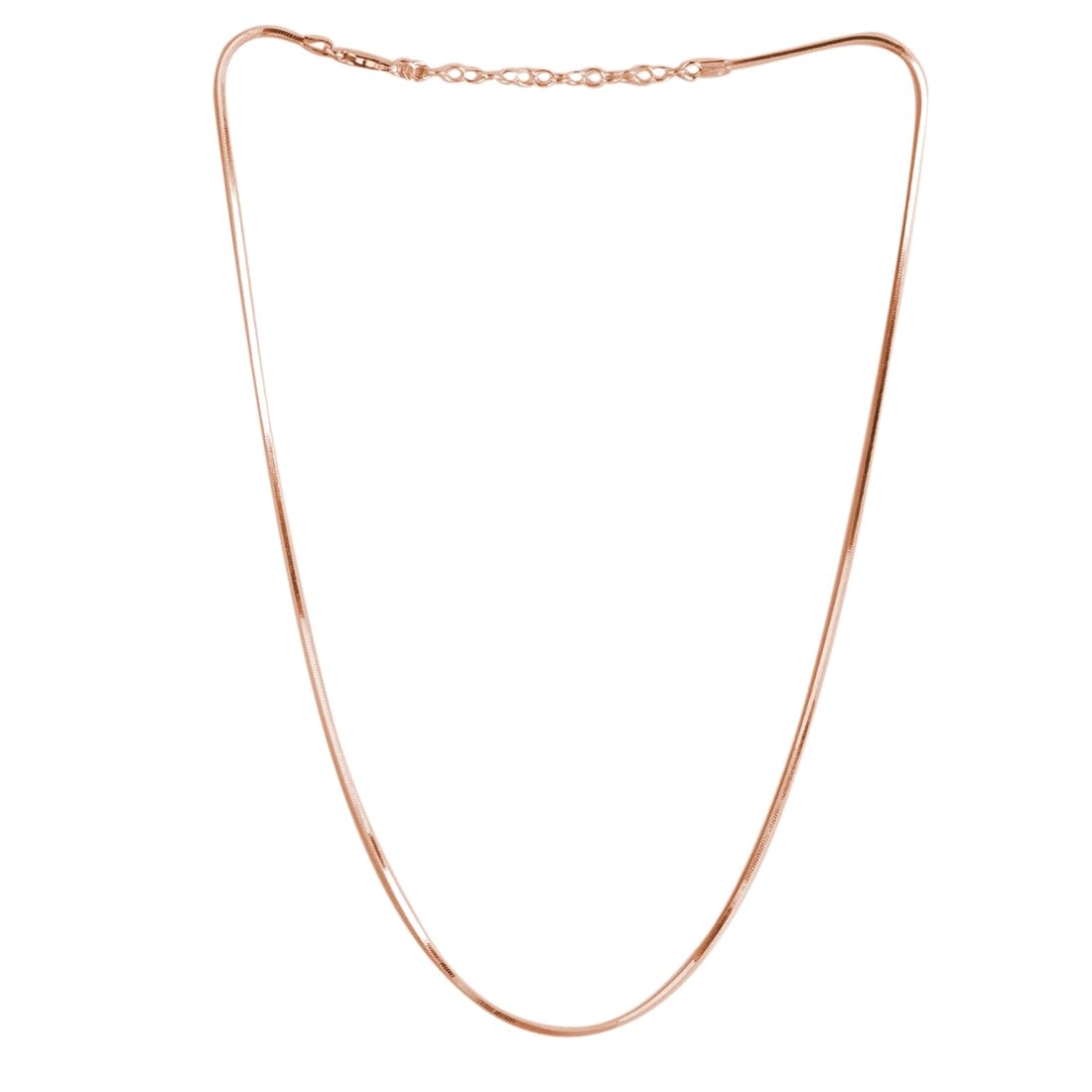 ZAVYA 925 Sterling Silver Rose Gold Plated Chain for Women