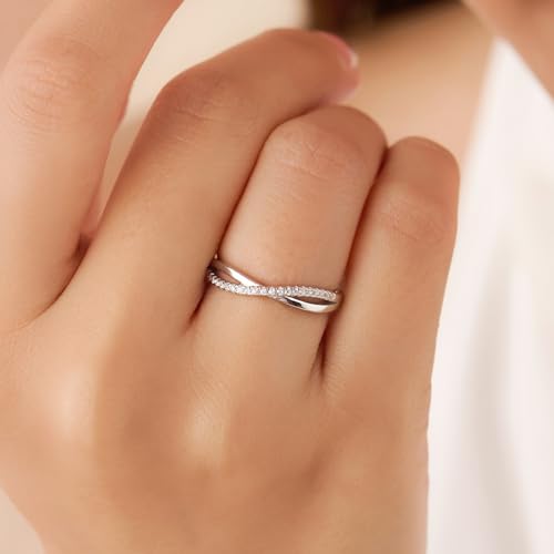 ZAVYA Infinity Promise of Love Rhodium Plated Adjustable Ring - Image 5