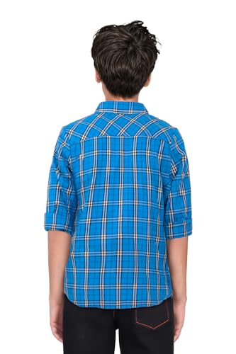 Allen Solly Boys Cotton Checkered Full Sleeve Casual Shirt - Image 3