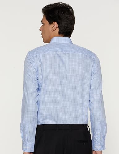 Peter England Men's Slim Fit Self-Checkered Formal Shirt - Image 3