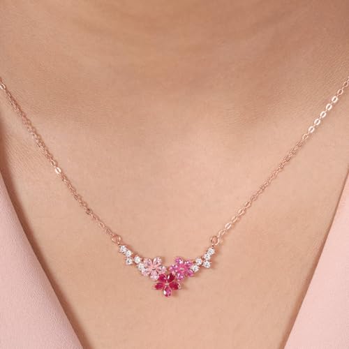 ZAVYA 925 Sterling Silver Rose Gold Plated Necklace - Image 5