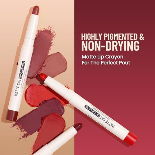 Swiss Beauty Non-Transfer Matte Cat Lip Crayon Water-Resistant - Image 5