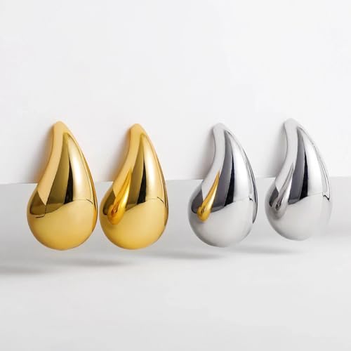 Shining Diva Teardrop Earrings Gold Silver Plated - Image 4