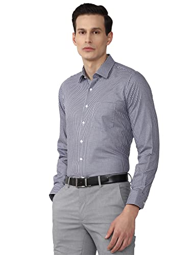 Van Heusen Men Checkered Formal Shirt Full Sleeves Slim Fit - Image 4