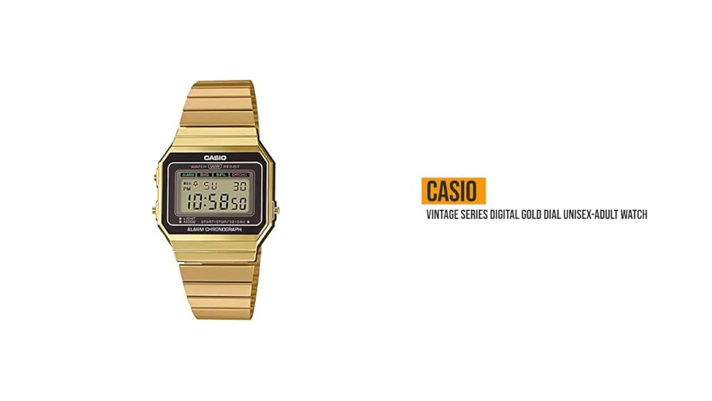 Casio Vintage Gold Digital Watch - Image 3