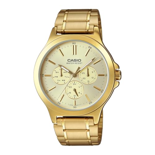 Casio MTP-V300G-9AUDF Men Analog Gold Dial Watch - Image 2