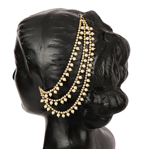 Shining Diva Bahubali Pearl Ear Chain Earrings for Women - Image 5