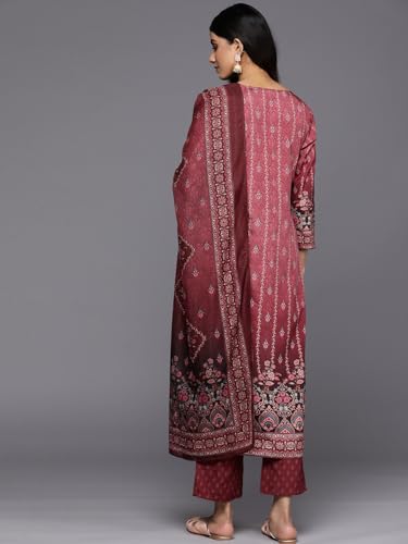 Libas Womens Printed Crepe Straight Kurta Trouser with Dupatta Set - Authentic Libas Clothing | UrbanThreads - Image 5