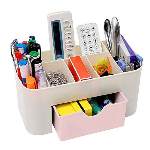 HETOPETO Cosmetic Makeup Organiser with Drawer White - Image 5