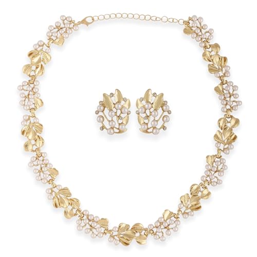 Shining Diva Gold-Plated Crystal Necklace Set - Image 2