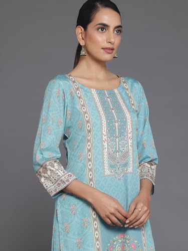 Libas Womens Printed Crepe Straight Kurta With Salwar and Dupatta - Authentic Libas Clothing | UrbanThreads - Image 5