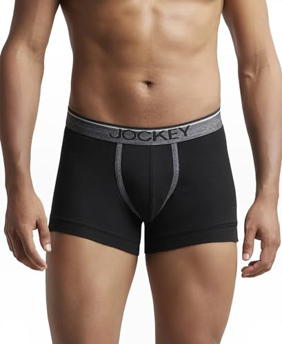 Jockey 8015 Men's Combed Cotton Rib Solid Trunk - Image 2