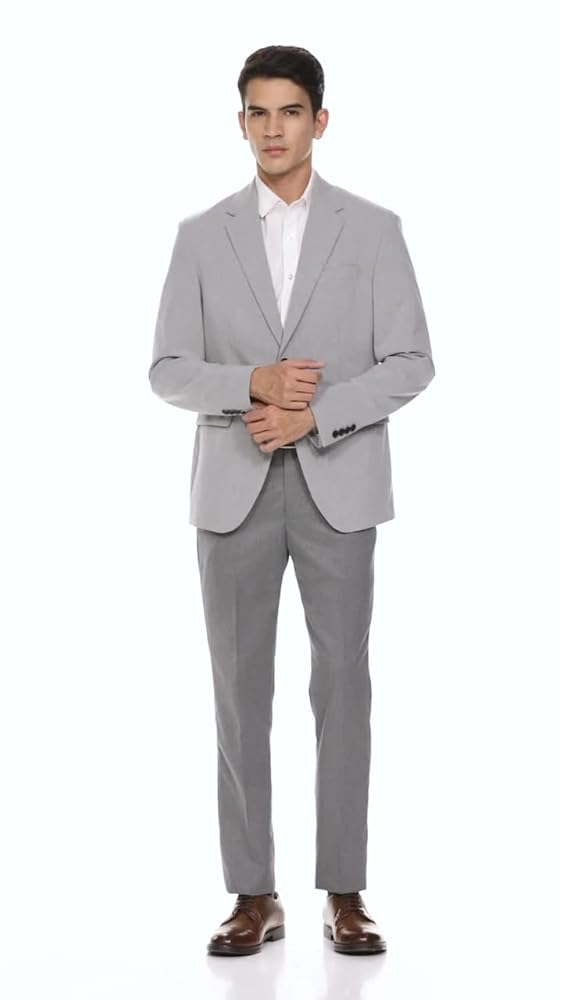 Peter England Men's Mid Rise Slim Fit Utility Pants - Image 3