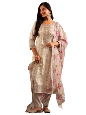 Libas Art Silk Blend Woven Kurta Set - UrbanThreads.in