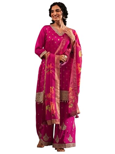 Libas Art Silk Blend Kurta Set - Elegant Woven Design | UrbanThreads.in - Image 2