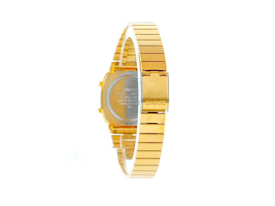 Casio Women LA670WGA-1DF Black Digital Dial Gold Band - Image 4