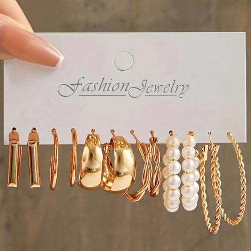 Shining Diva 18 Pairs Earring Set Western Earrings for Women - Image 5