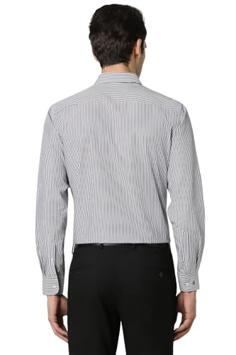 Peter England Men's Regular Fit Full Sleeve Striped Shirt - Image 4
