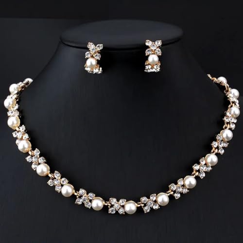 Shining Diva Pearl Choker Necklace Set for Women - Image 4