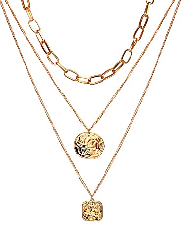 Shining Diva Multilayer Metal Chain Pendant Necklace Women - Image 2