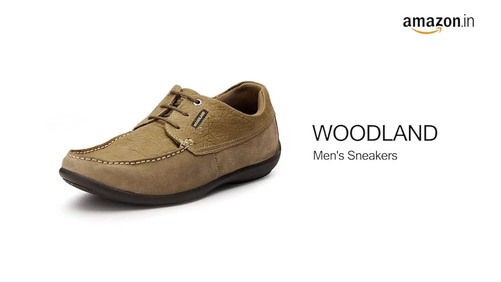 Woodland Men Dubai Khaki Slip-On Shoes - Authentic Woodland Footwear | UrbanThreads - Image 3