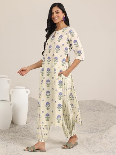 Libas Womens Printed Cotton Straight Kurta With Salwar and Dupatta - Authentic Libas Clothing | UrbanThreads - Image 5