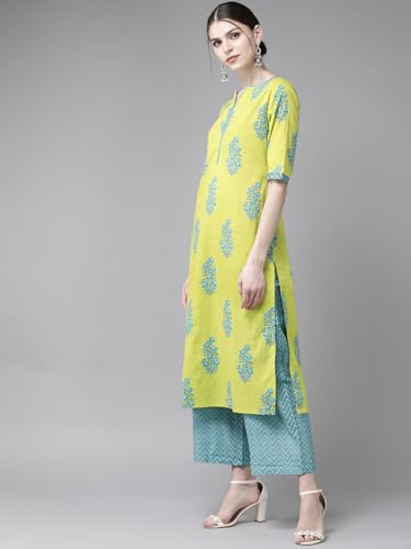 Libas Womens Printed Cotton Straight Kurta With Palazzos and Dupatta - Authentic Libas Clothing | UrbanThreads - Image 4