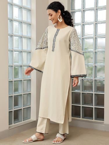 Libas Women's Cotton Blend Solid Kurta Sets - Authentic Libas Clothing | UrbanThreads - Image 5