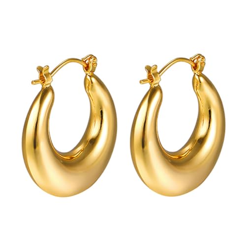 Shining Diva Stainless Steel Hoop Bali Earrings for Women - Image 2