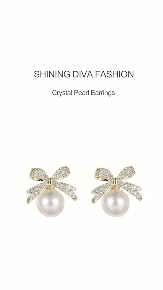 Crystal Pearl Drop Earrings - Women's Jewelry - Image 3