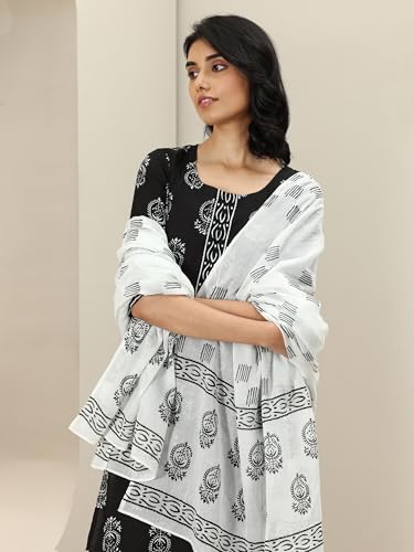Libas Womens Printed Cotton Straight Kurta With Salwar and Dupatta - Authentic Libas Clothing | UrbanThreads - Image 5