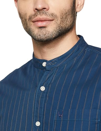 Allen Solly Men Cotton Regular Fit Mandarin Collar Shirt - Image 4