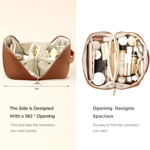 Sprqcart Large Capacity Travel Cosmetic Bag with Handle - Image 5