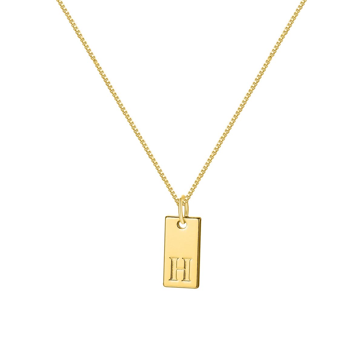 Urban Threads Gold Initial Necklace Personalized Pendant