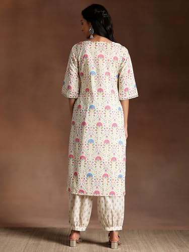 Libas Womens Printed Cotton Straight Kurta With Salwar - Authentic Libas Clothing | UrbanThreads - Image 5
